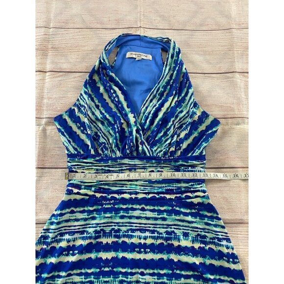 Evan Piccone Women's Blue Cap Sleeve Maxi Dress - 4 - Picture 4 of 12